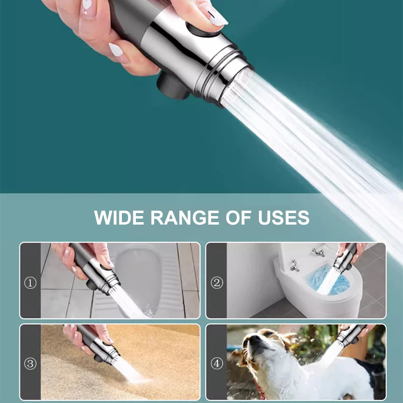 High-Pressure Massage Showerhead with 4 Spray Modes and Built-in Filter Element